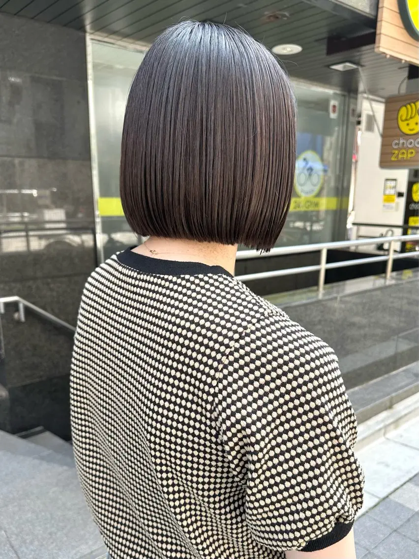 ショート カラー カット 縮毛矯正 トリートメント 髪質改善 縮毛矯正/ レイヤー/銀座/本木のヘアスタイル