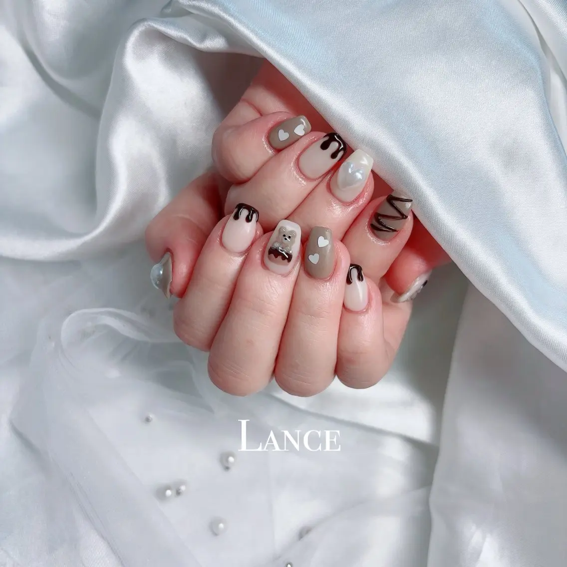 ネイル オーロラネイル フットネイル キラキラネイル 韓国ネイル ラメ(グリッター) Lance nailのネイルデザイン