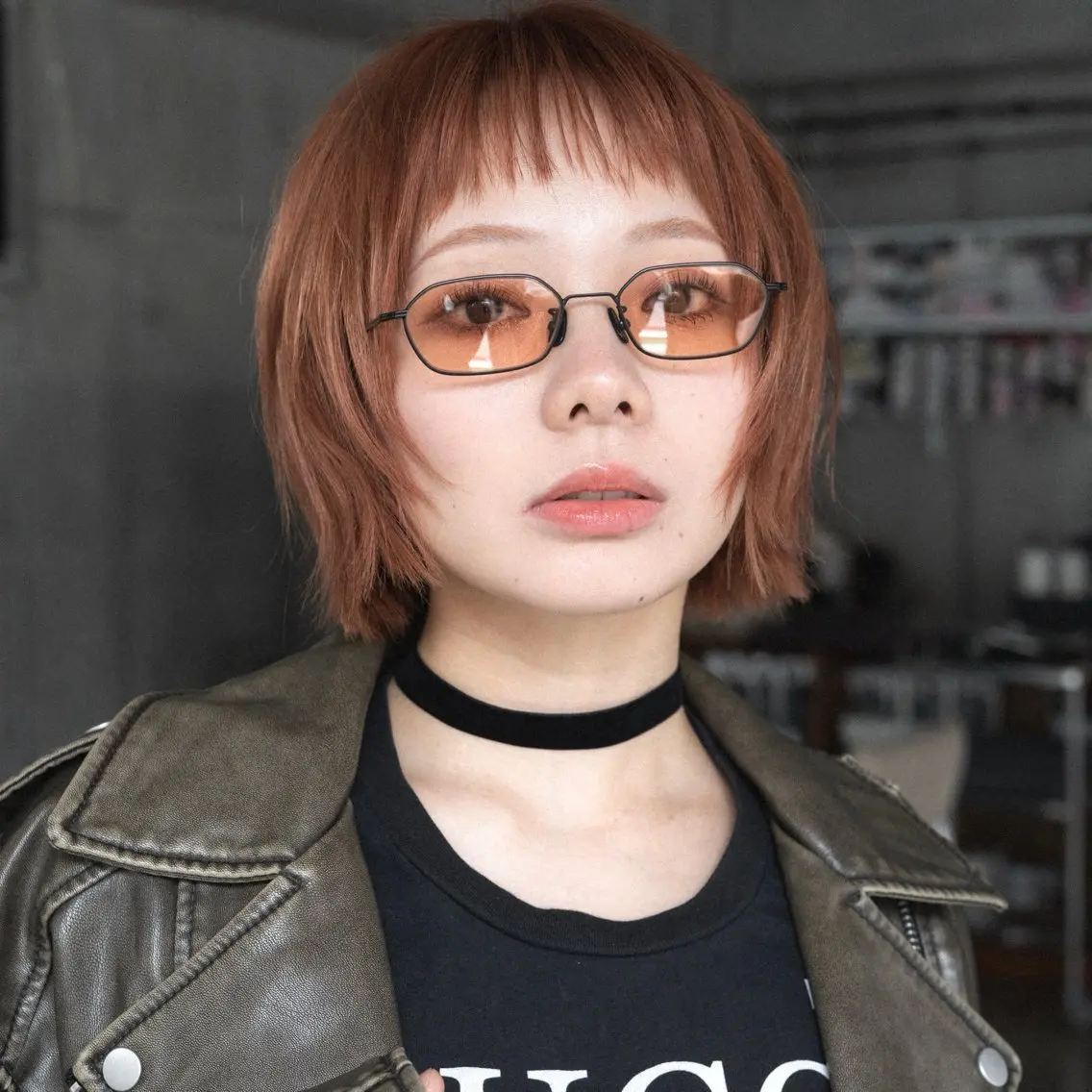 ショート カラー カット ヘアカラー トリートメント ウルフ/シャギーカッ ト/ハッシュカットのヘアスタイル
