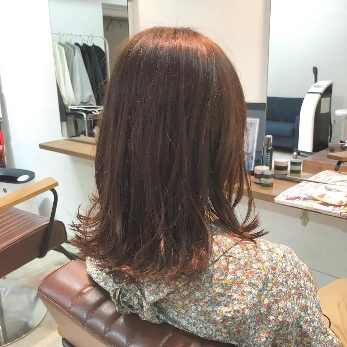 ミディアム ボブ 外ハネヘア カット ヘアカラー トリートメント 村田 幸穂のヘアスタイル