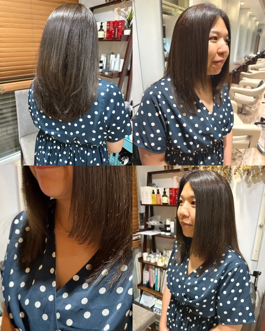カラー ブラウンカラー 透明感カラー オリーブブラウン オリーブカラー オレンジ 宇都 唯のヘアスタイル