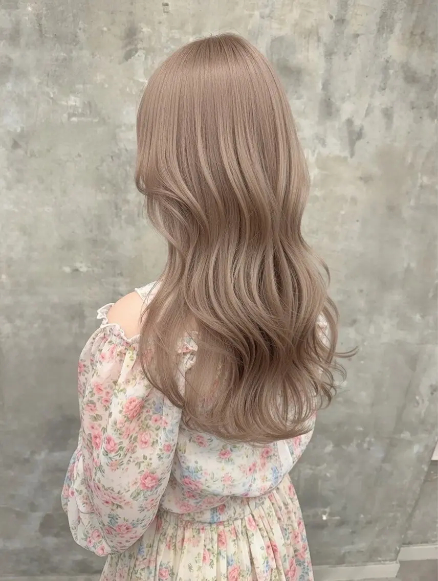 セミロング カラー ヘアアレンジ ベージュカラー ブリーチ ケアブリーチ ハイトーンカラー ミルクティーベージュ ハイトーン特化🤍 浦住のヘアスタイル