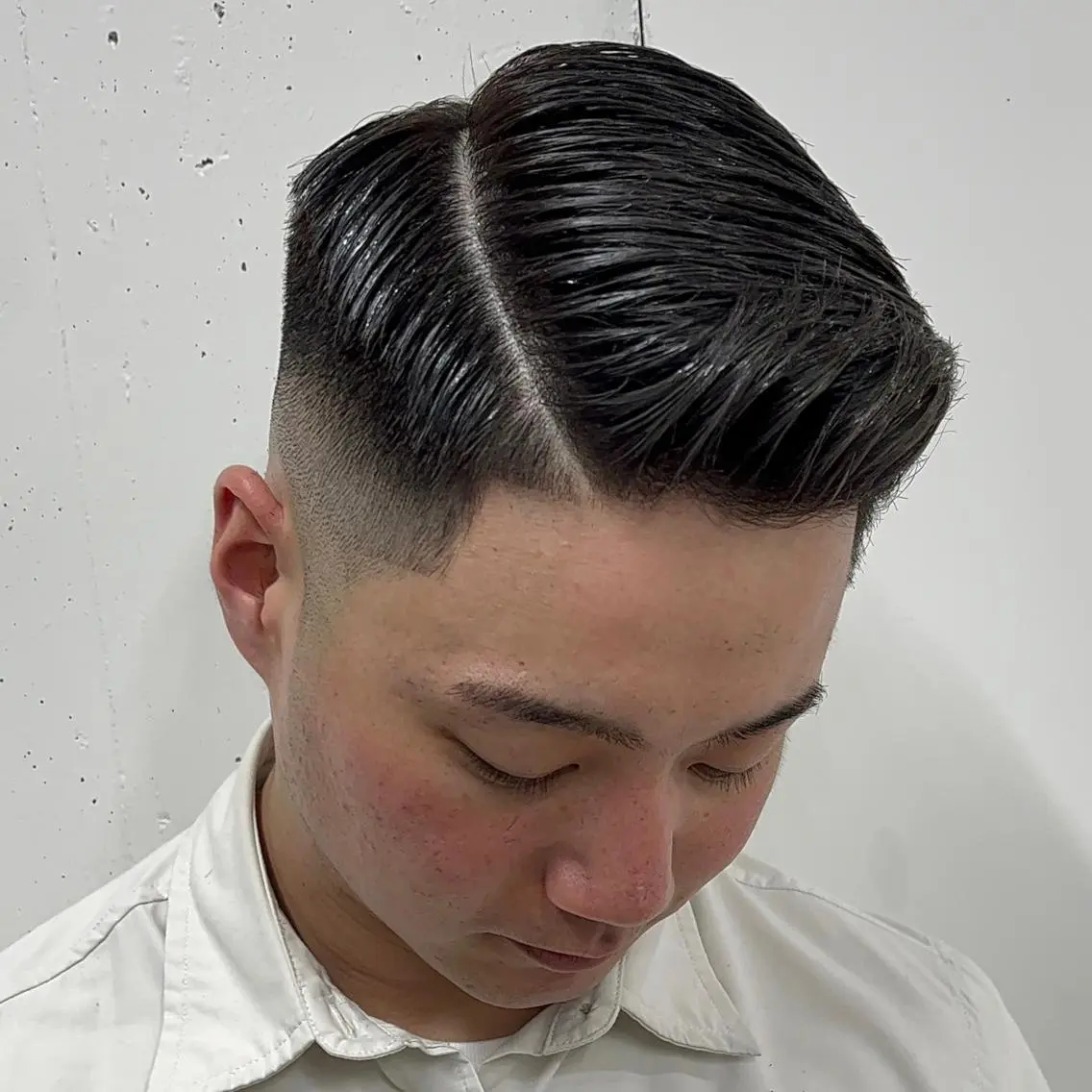 ショート メンズ フェードカット メンズパーマ スキンフェード スペインカール カット 立川/メンズパーマ 厚進太郎のヘアスタイル