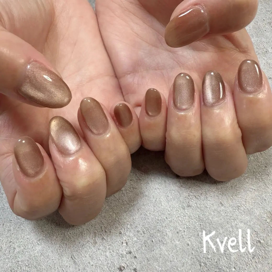 ネイル ブラウン nailsalon Kvellのネイルデザイン