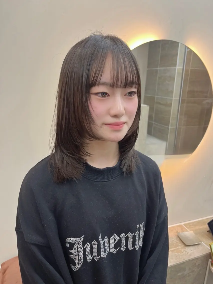 ミディアム パーマ ミディアムレイヤー レイヤーカット トリートメント 《柔らかhair𓍯 》木村美姫のヘアスタイル