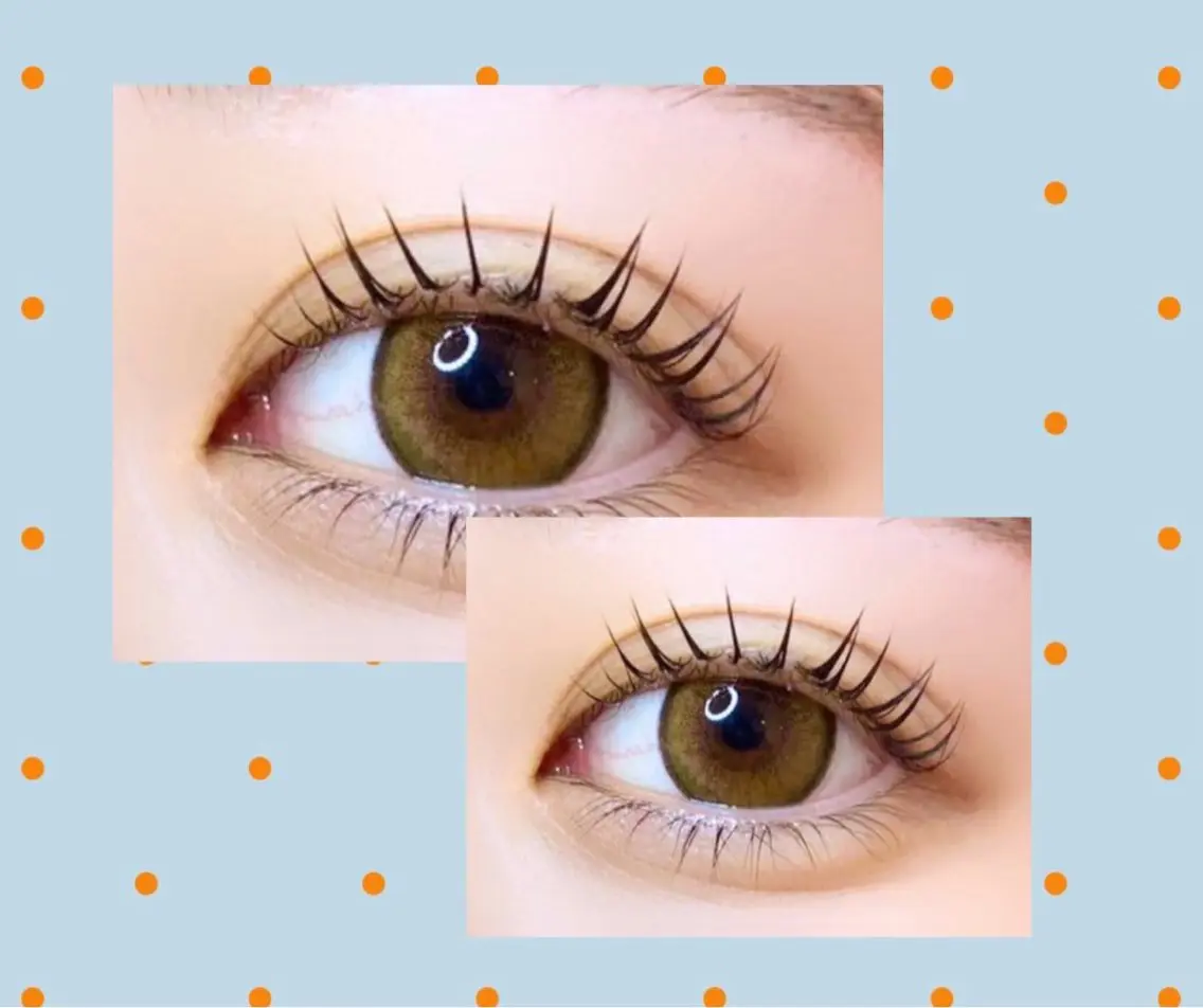 マツエク・マツパ マツパ ゆあ🤎暖色系🍊 マツパ👀眉毛🌈のマツエク・マツパデザイン