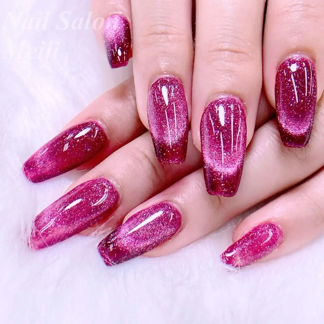 ネイル アートネイル マグネットネイル NAILSALON MEILIのネイルデザイン