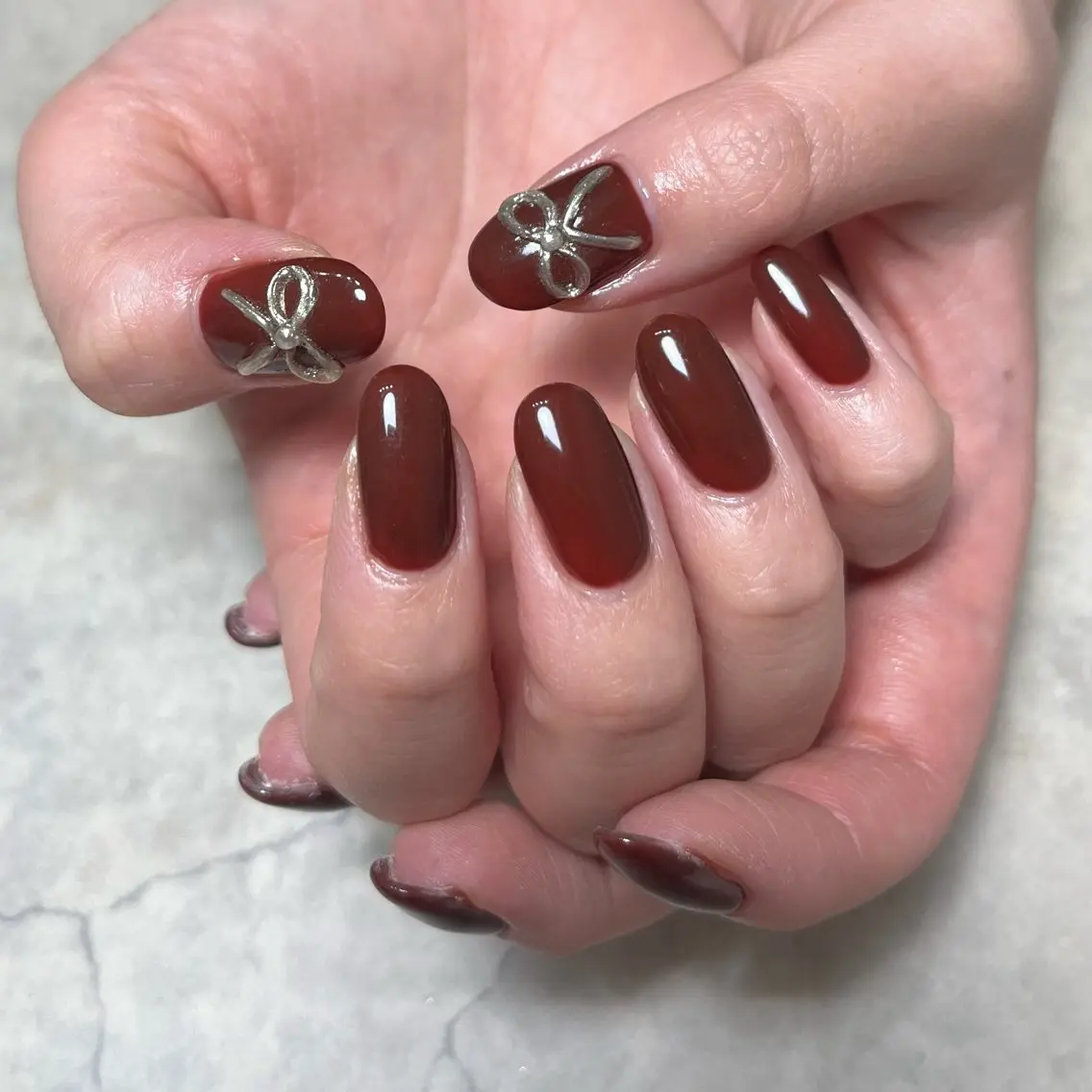 ネイル グリーン ハンドネイル vegh. nail/阿波座のネイルデザイン