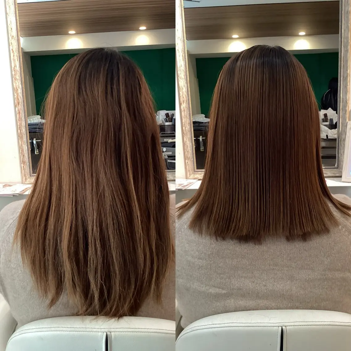 セミロング 髪質改善 似合わせカット カット 縮毛矯正 hair bonitaのヘアスタイル