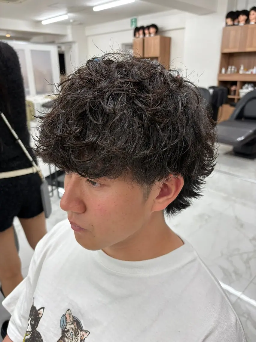 パーマ メンズ カット パーマ 梅田/全パーマ特化/ ケアパーマ/秋本大智のヘアスタイル