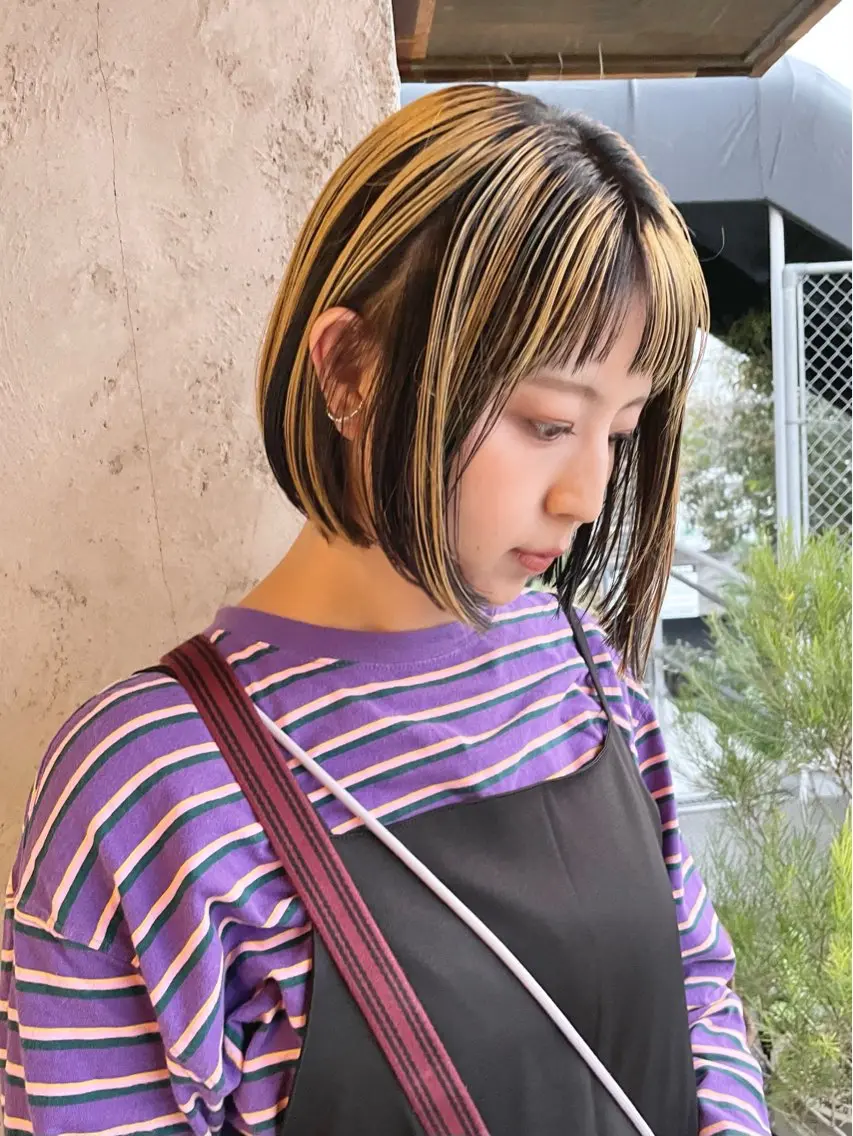 デザインカット + ファッションカラー+インナーカラー+ウエラQUICKトリートメント ¥20350 → ¥14080の写真