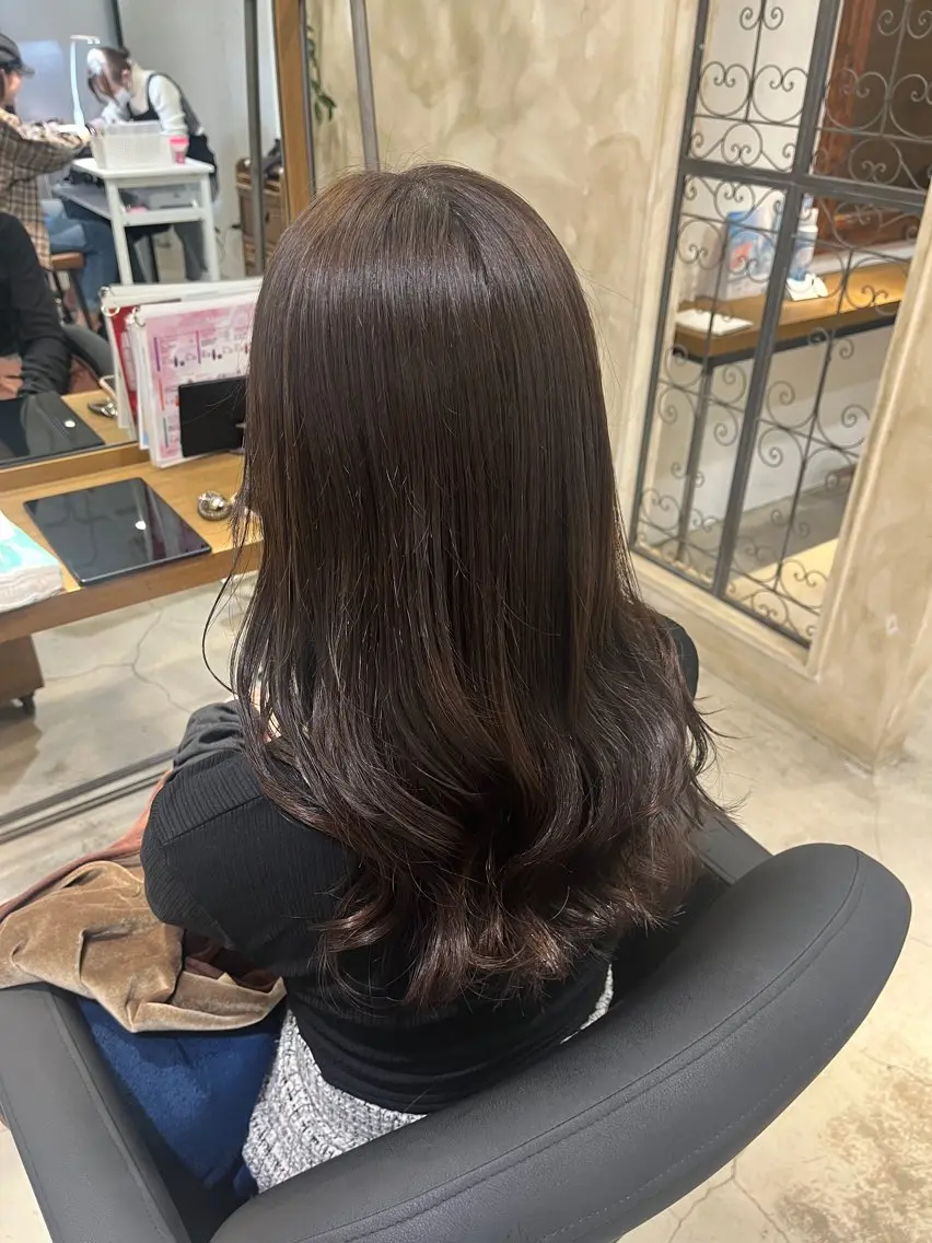 💖人気No.2💖透明感カラー＋4step Aujua treatment🩰🎀(スパシャンプー付き🛁🫧‪)の写真