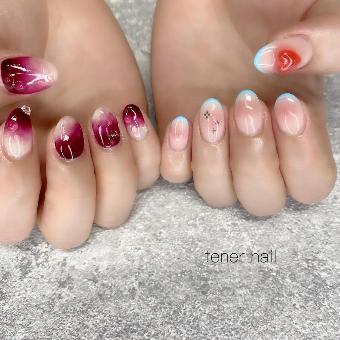 ネイル ハート テネルネイル tener nailのネイルデザイン