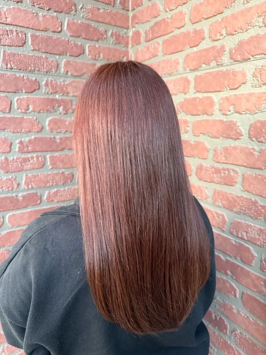 セミロング カラー ヘアカラー 中田 こころのヘアスタイル