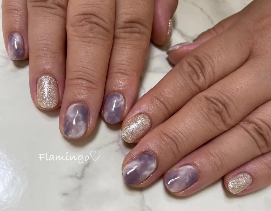 ネイル ニュアンスネイル シンプルネイル フィルイン/爪育成♡ 40代からのサロンのネイルデザイン