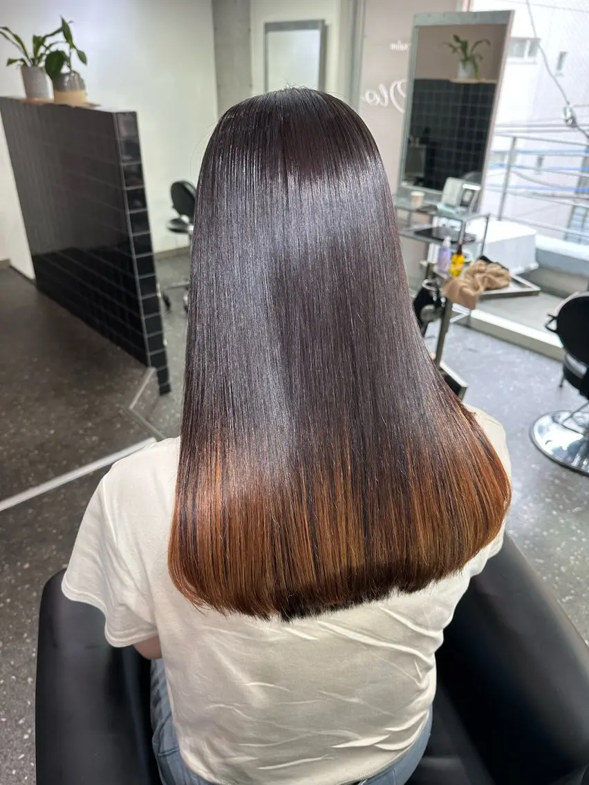 ロング パーマ カット 縮毛矯正 トリートメント 髪質改善⭐️縮毛矯正 中野⭐️Rinaのヘアスタイル