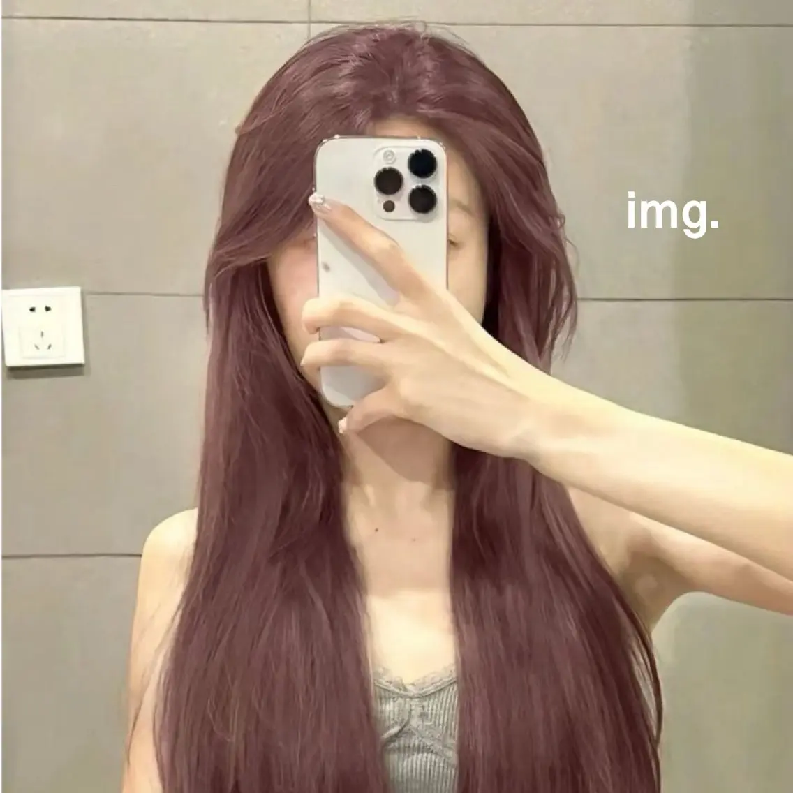 ロング カラー ヘアカラー トリートメント 大人っぽ韓国🤍ブリ ーチ/mitsukiのヘアスタイル