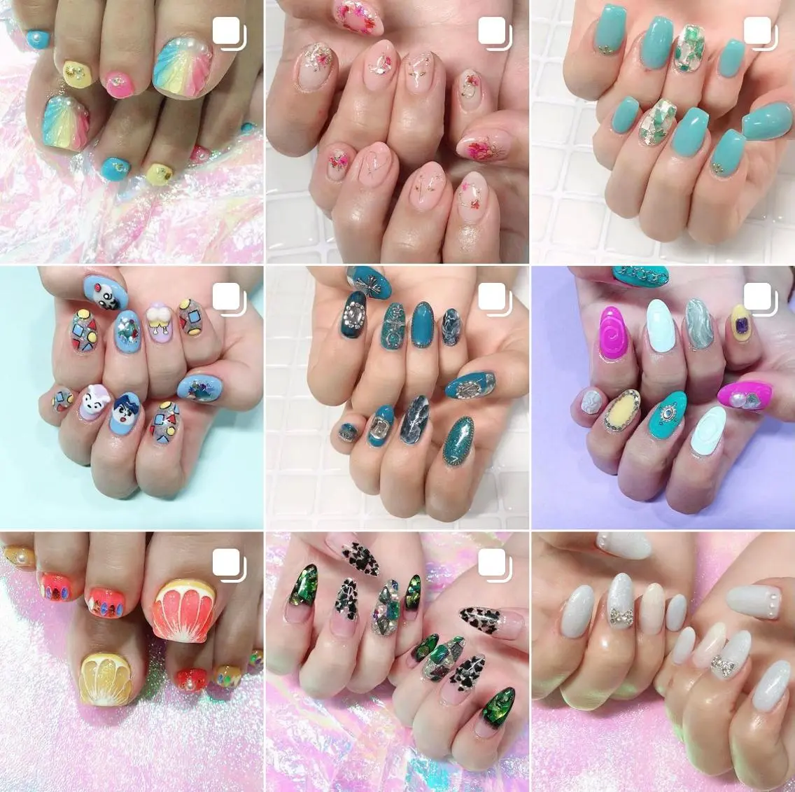 ネイル 渋谷／チップ長さ出し 👑アプレgel-xのネイルデザイン