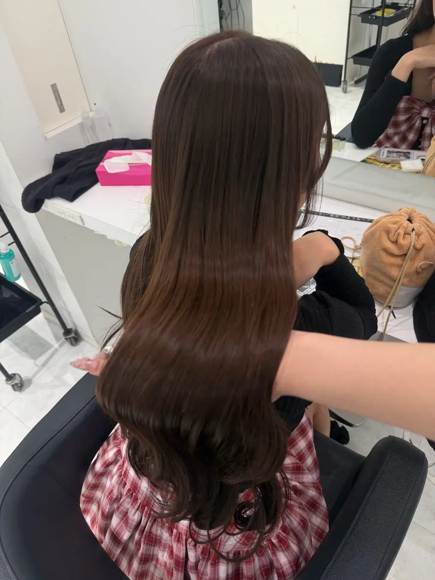 ロング カラー ブリーチ ダブルカラー ブリーチなしカラー トリートメント ヘアカラー トリートメント ブリーチなし特化 美容師💖SAE💖のヘアスタイル