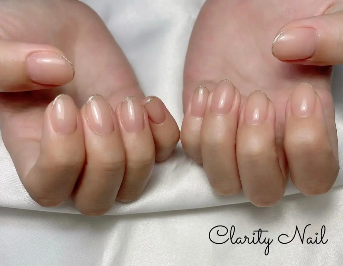 ネイル ラメ(グリッター) ワンカラーネイル ハンドネイル Clarity Nailのネイルデザイン