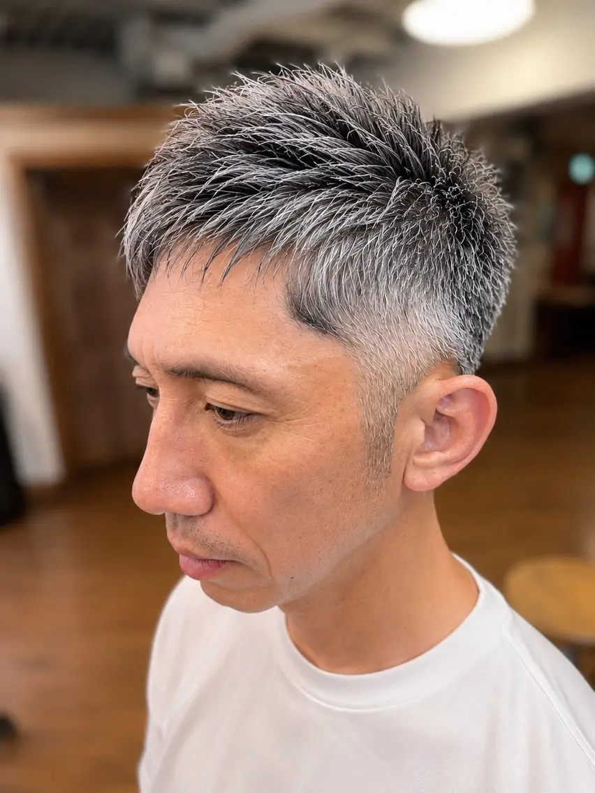 ショート メンズ ビジネス 刈り上げ メンズベリーショート ベリーショート ショートヘア 艶髪/髪質改善/ レイヤー/鈴木慎一のヘアスタイル