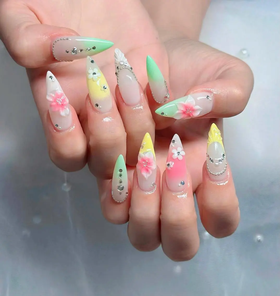 ネイル フレンチネイル ジェルネイル ハロウィン 韓国ネイル マグネットネイル ハンドネイル H.baby Nail Salonのネイルデザイン