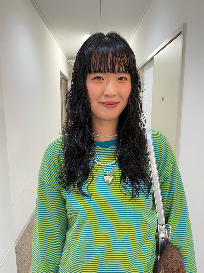 セミロング パーマ カット パーマ 神田 凜音のヘアスタイル