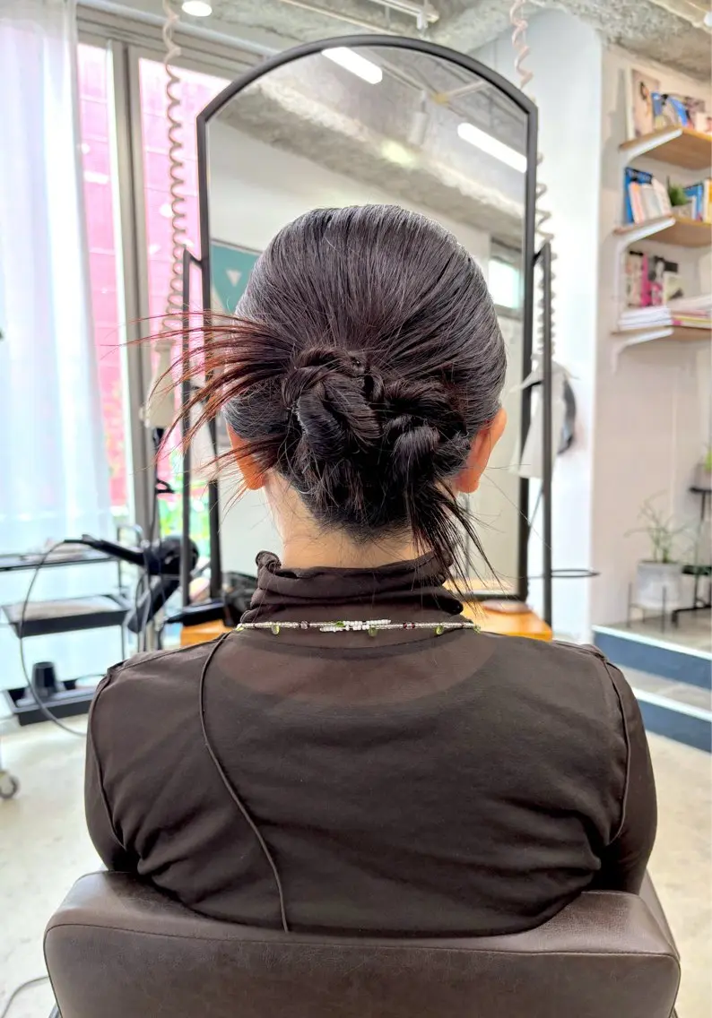 お呼ばれヘアセット🌬️結婚式などのヘアアレンジお任せください!お洋服や雰囲気に合ったセットにお洒落に仕上げます🌬️の写真