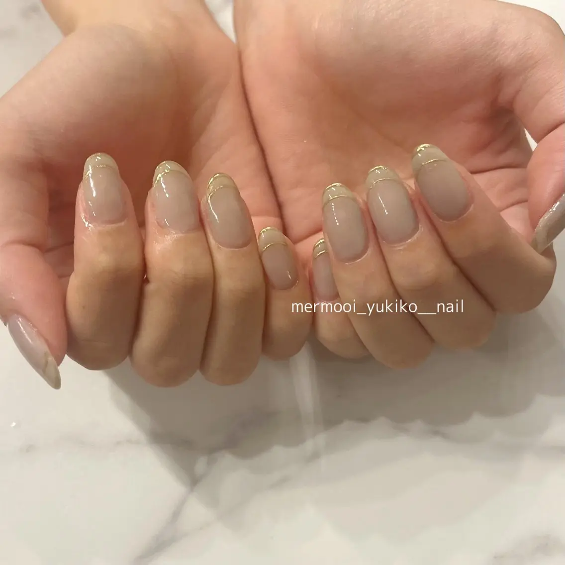 ネイル クリアネイル ミラーネイル シンプルネイル mermooi nailのネイルデザイン