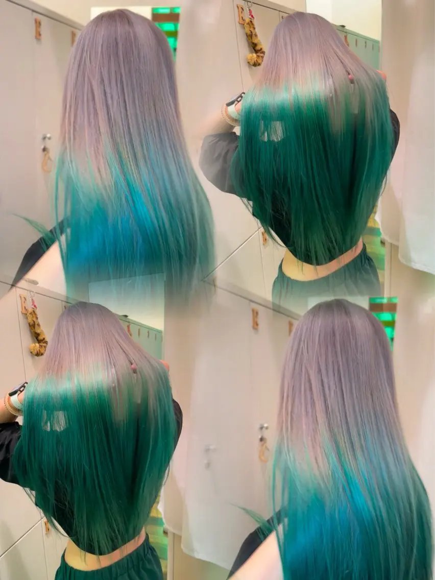 ロング ヘアカラー エクステ/ハイトーン /レイヤーカットのヘアスタイル