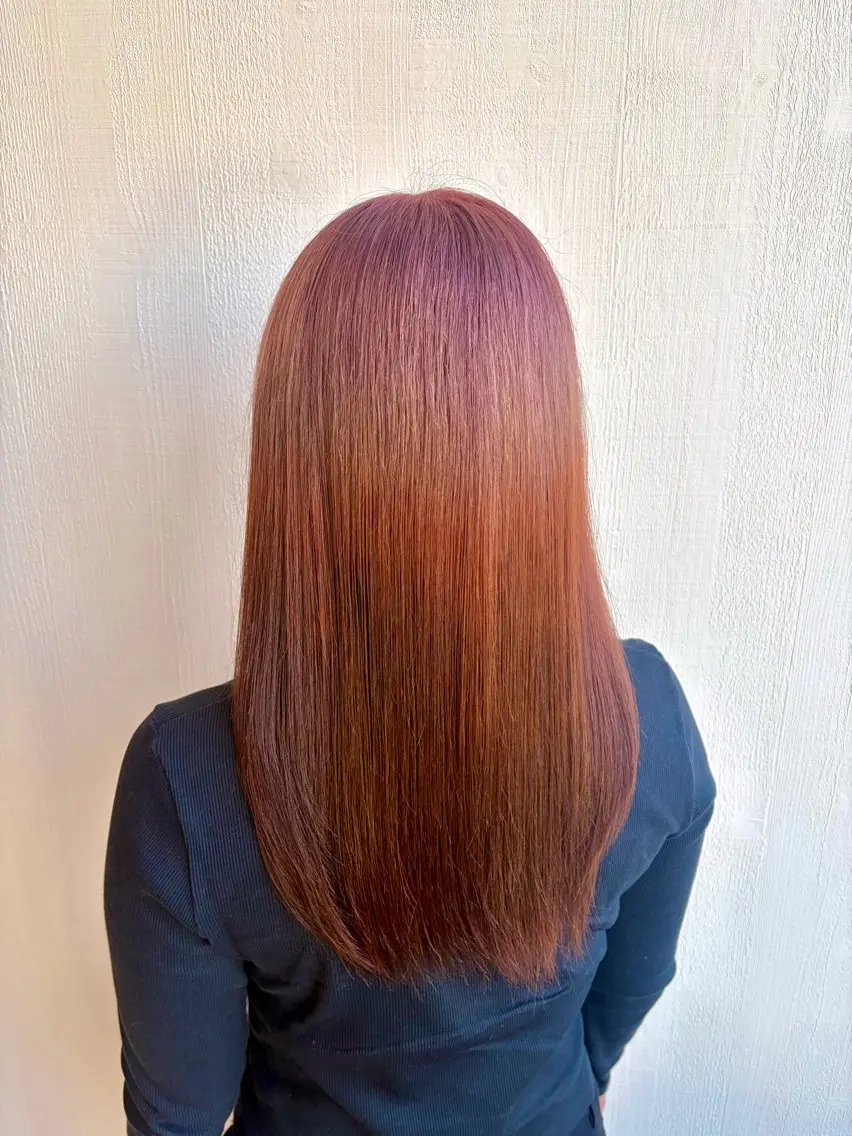 カラー ブラウンカラー グラデーションカラー レッドカラー ヘアカラー 杉森 蘭琉のヘアスタイル
