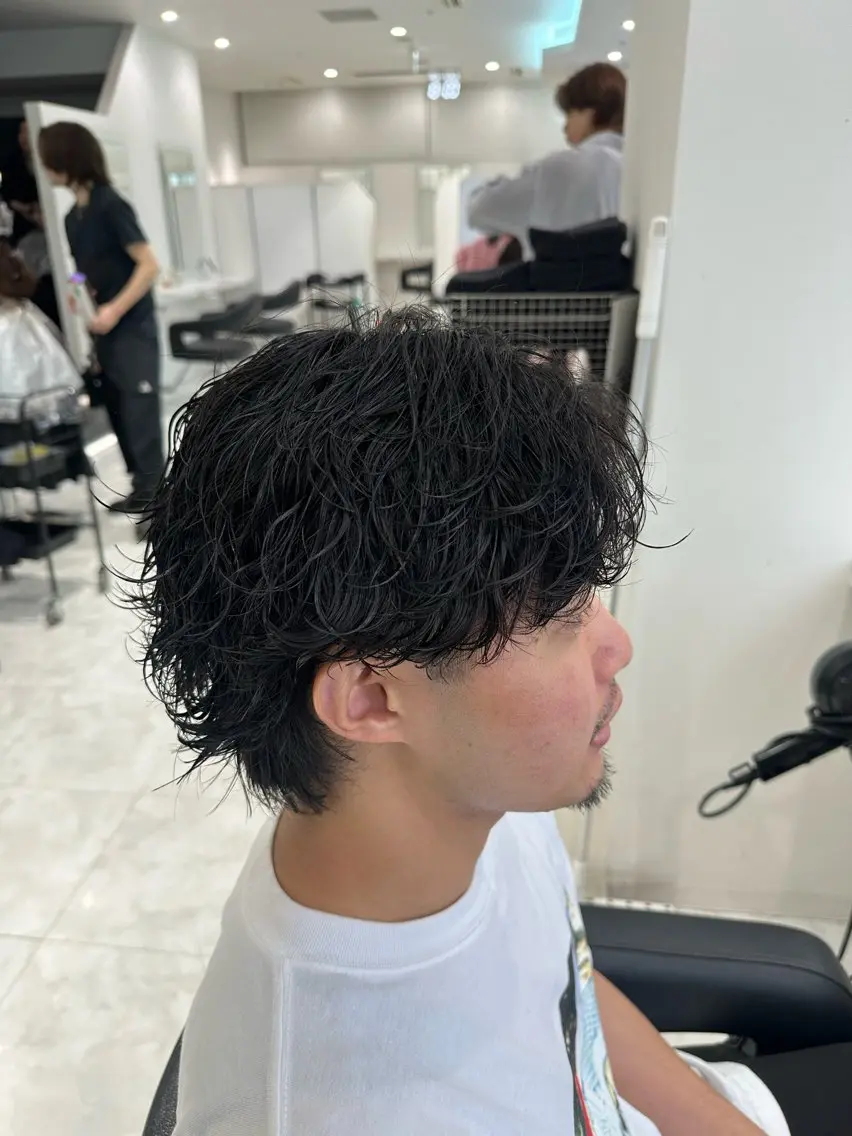 ショート パーマ メンズ カット パーマ 🐺韓国風メンズ特化 あさひ🐺のヘアスタイル