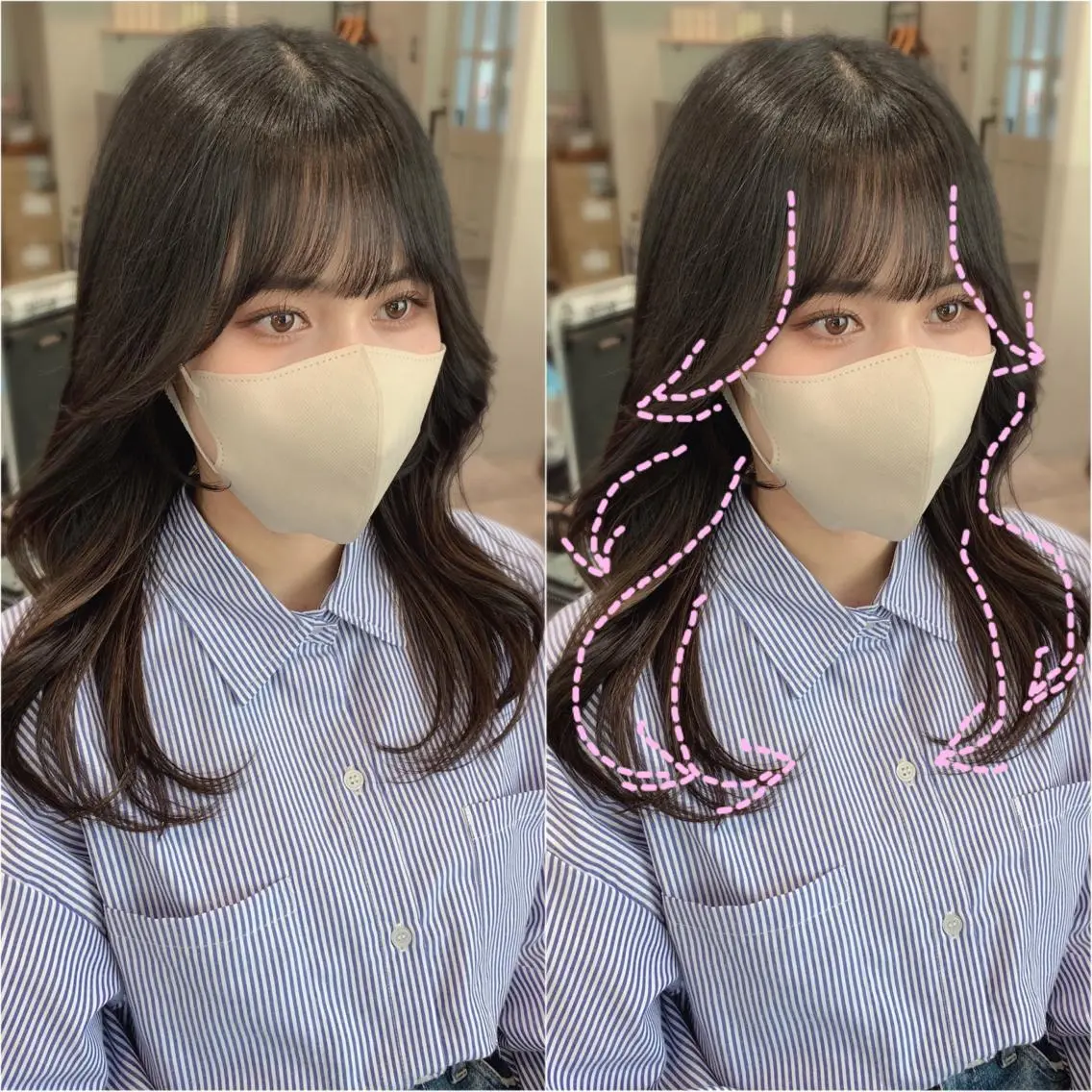 骨格に合わせた似合わせカットの写真
