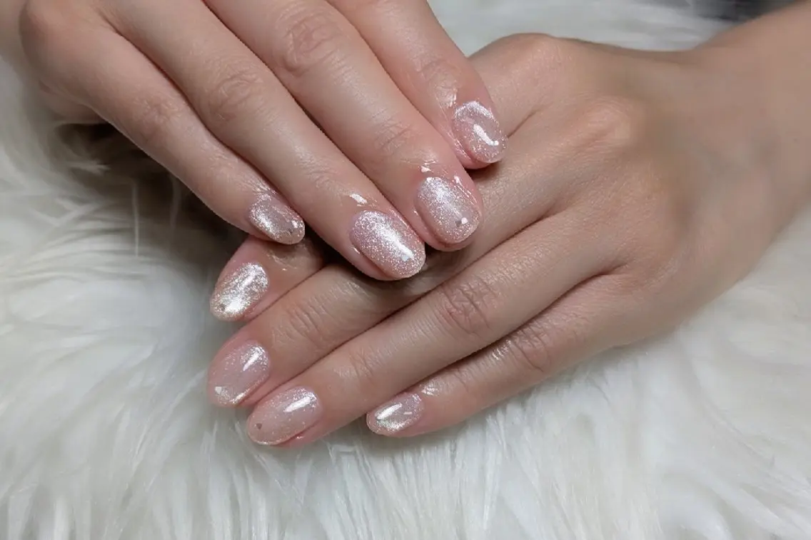 ネイル ハート マグネットネイル ワンカラーネイル ハンドネイル m&pPrivate nailsalonのネイルデザイン
