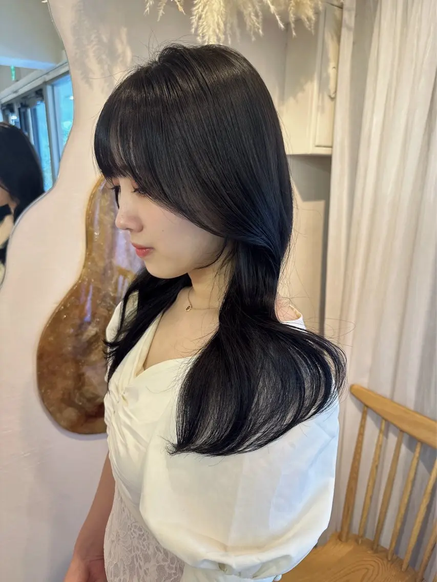 ロング 韓国風ヘア 韓国ヘア🦢🖤 Sayumiのヘアスタイル