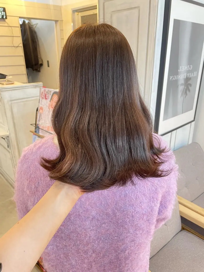 セミロング カラー ブラウンカラー 透明感カラー ヘアカラー hayato/ ハイトーン/レイヤーのヘアスタイル