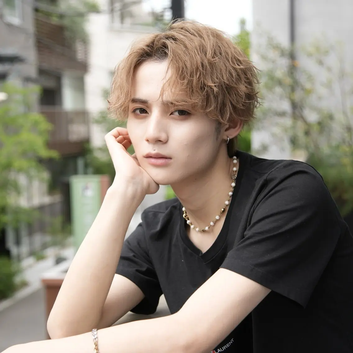 ミディアム カラー パーマ メンズ カット ヘアカラー トリートメント ハイトーン/メンズマ ッシュ/KYOHEIのヘアスタイル