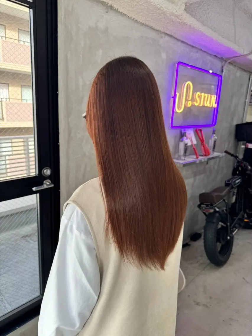 ロング 縮毛矯正 透明感カラー/ 髪質改善　ゆうとのヘアスタイル