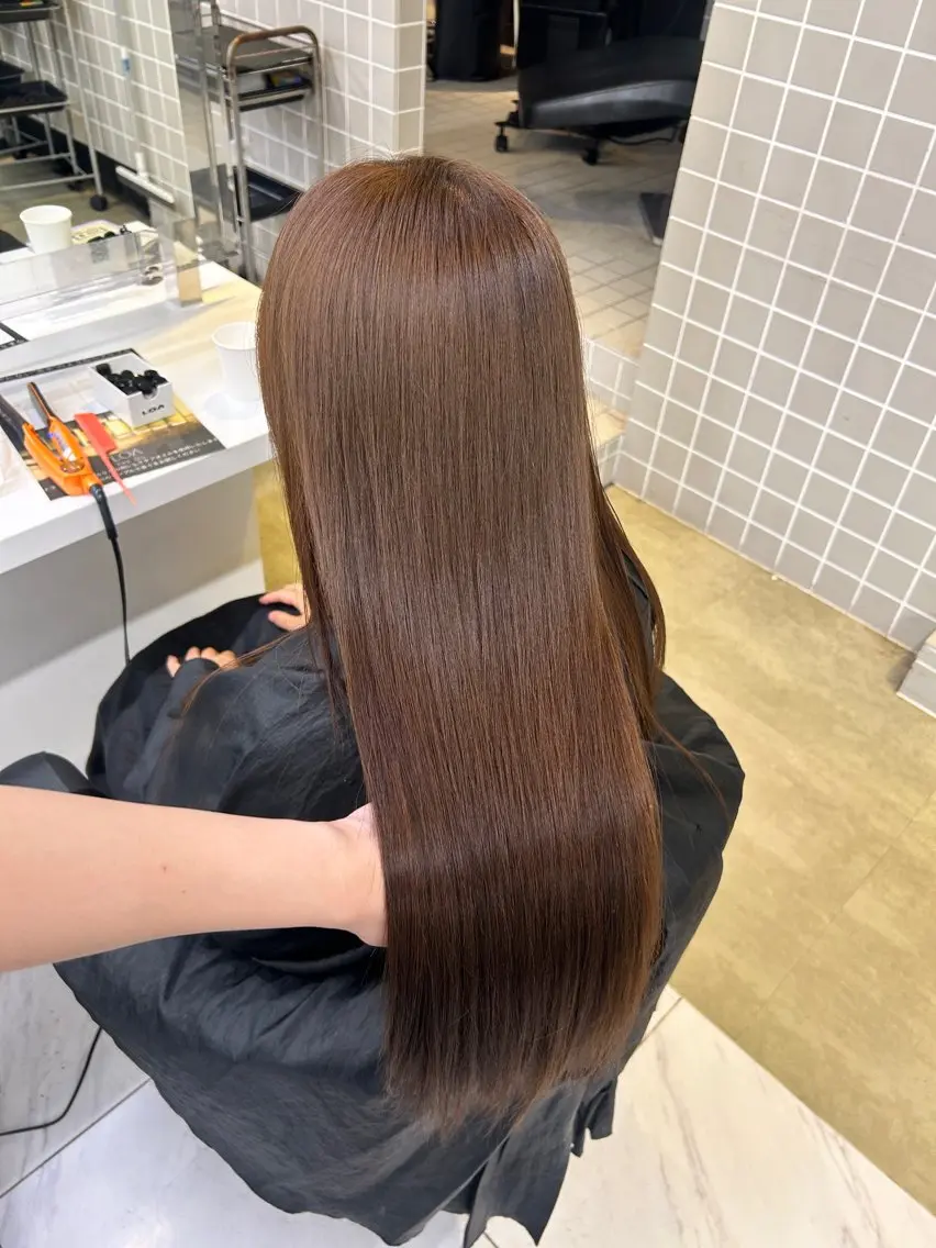 カラー カット ヘアカラー トリートメント ヘッドスパ ヘアセット 🥯縮毛/レイヤー/ ベージュヘア🥯のヘアスタイル