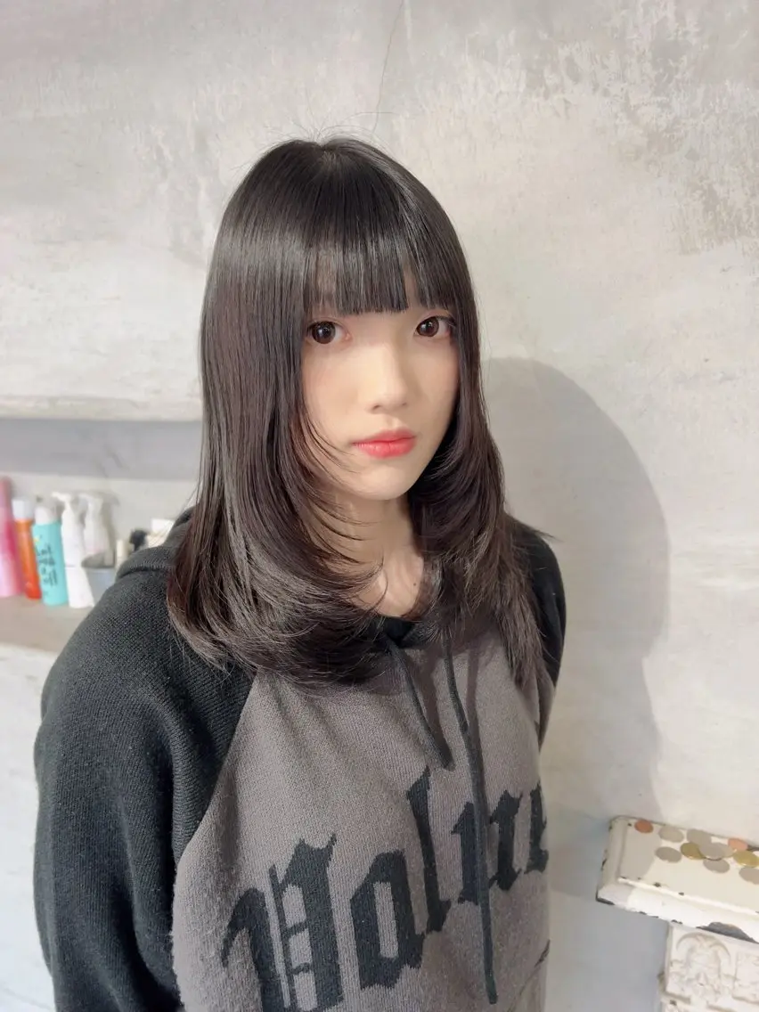 セミロング レイヤーカット トリートメント カット ヘアカラー 【SET-UP中庄】 浅沼結斗のヘアスタイル