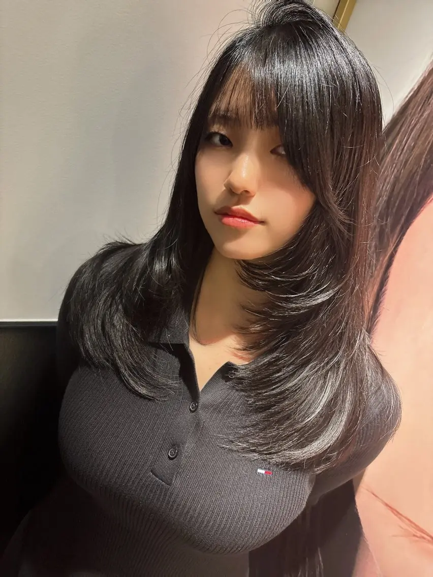 セミロング 山中 あるのヘアスタイル