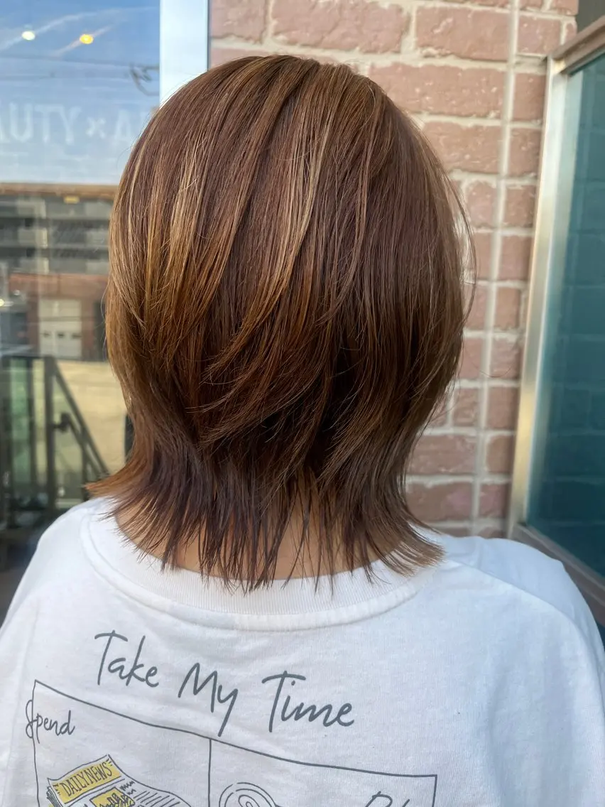 セミロング カラー 久木原 ゆりのヘアスタイル