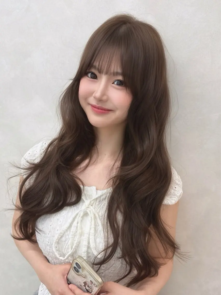 ロング トリートメント カット ヘアカラー トリートメント オーダーメイド ALLON髪質改善のヘアスタイル