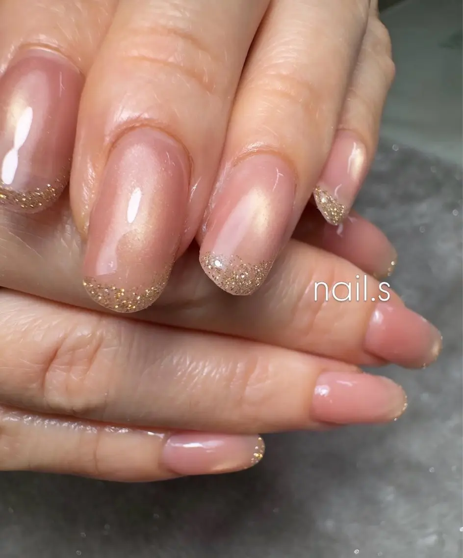 ネイル フラッシュネイル フレンチネイル マグネットネイル 斜めフレンチ オフィスネイル ハンドネイル nail.s misatoのネイルデザイン