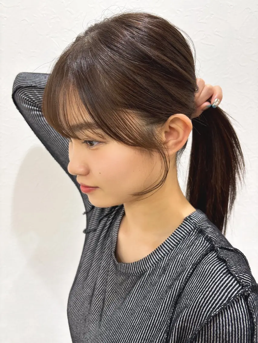 ロング 顔周りカット カット 原田 健斗のヘアスタイル