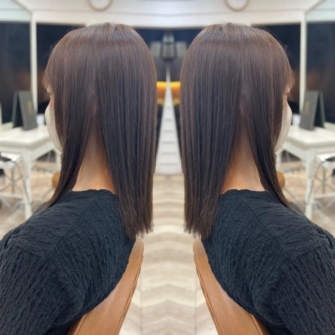 セミロング 縮毛矯正 トリートメント 塚本/豊橋メンズ特化 パーマ、ヘッドスパのヘアスタイル