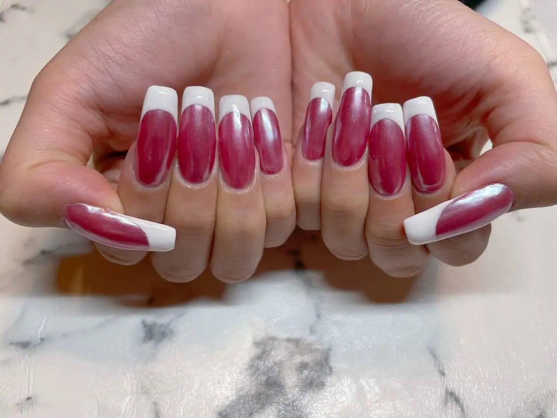 ネイル フレンチネイル ミラーネイル ハンドネイル エン Nail salonのネイルデザイン