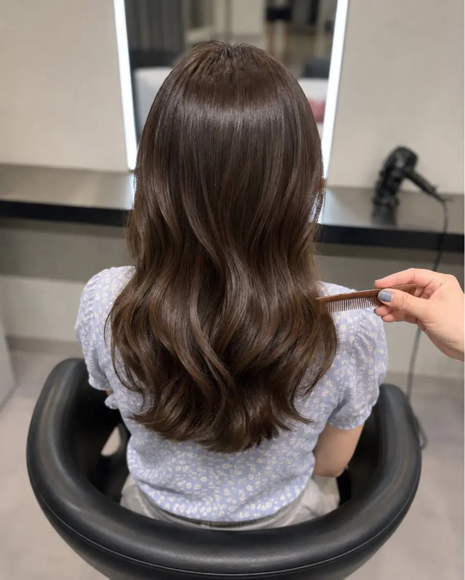 ミディアム カラー ブラウンカラー トリートメント 🌈ウルトワ水素 髪質改善naru🌈のヘアスタイル