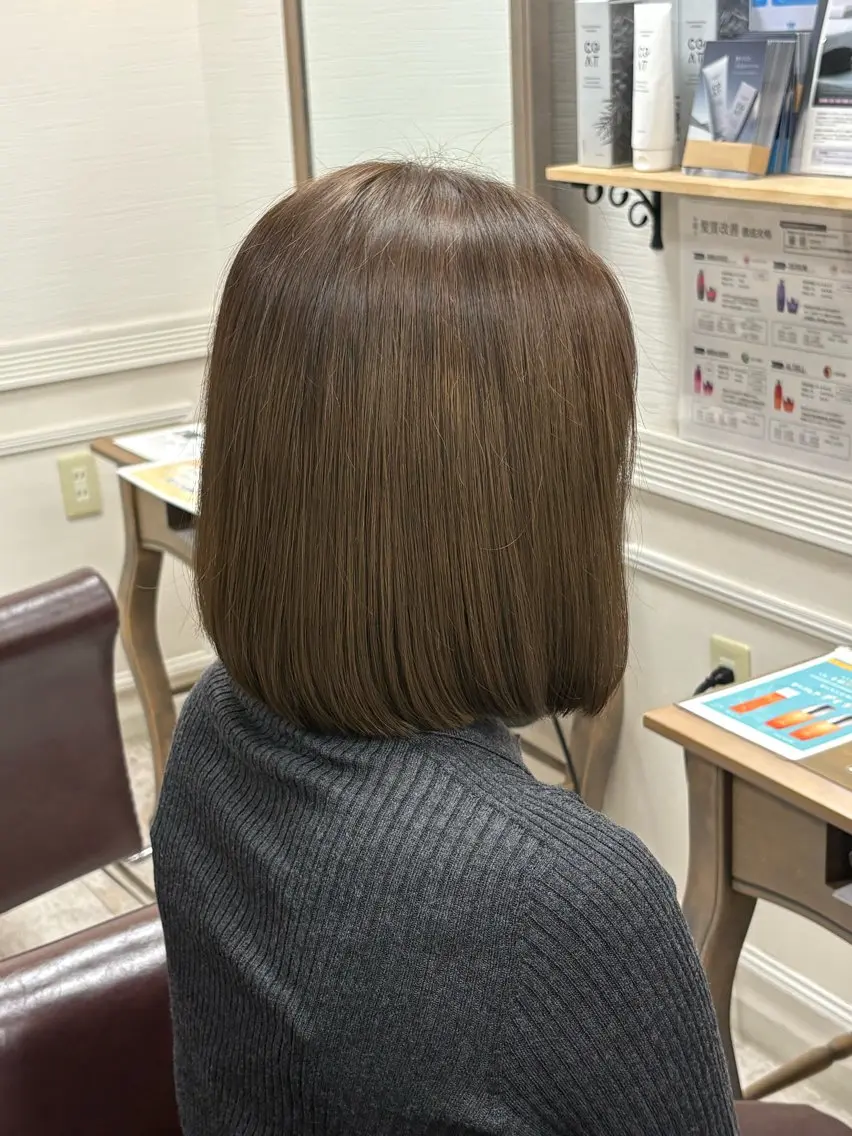 ミディアム ヘアアレンジ ボブ トリートメント 心杏 (coco)のヘアスタイル
