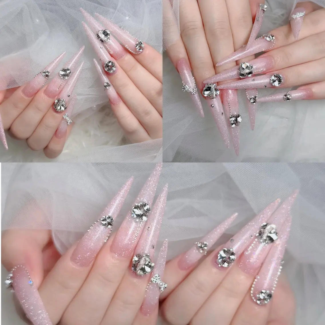 ネイル チークネイル 長さ出し フラッシュネイル フレンチネイル グラデーション ハンドネイル Lenie Nail Salonのネイルデザイン